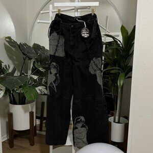 DOLLS KILL INUYASHA Wide-leg Pants with Chain